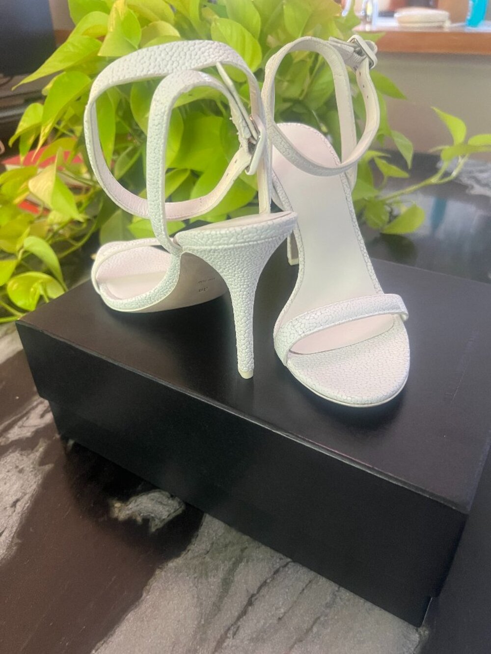 Alexander Wang Antonia White Leather Sandals